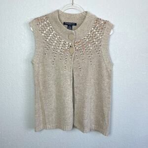 PINE NEEDLES Silk Sweater Vest Size M